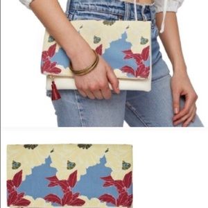 Vegan Leather Bag in Floral & Cream